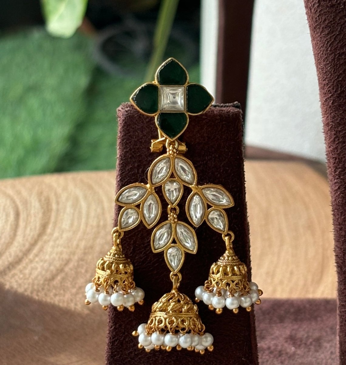 Exclusive handcrafted necklace set with lovely bird jhumkas - MR Jewels