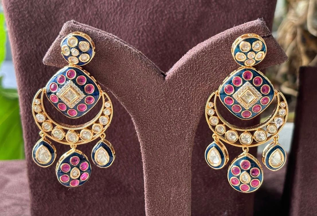 Exclusive Meenakari Designer Necklace Set with Lovely Earrings - MR Jewels