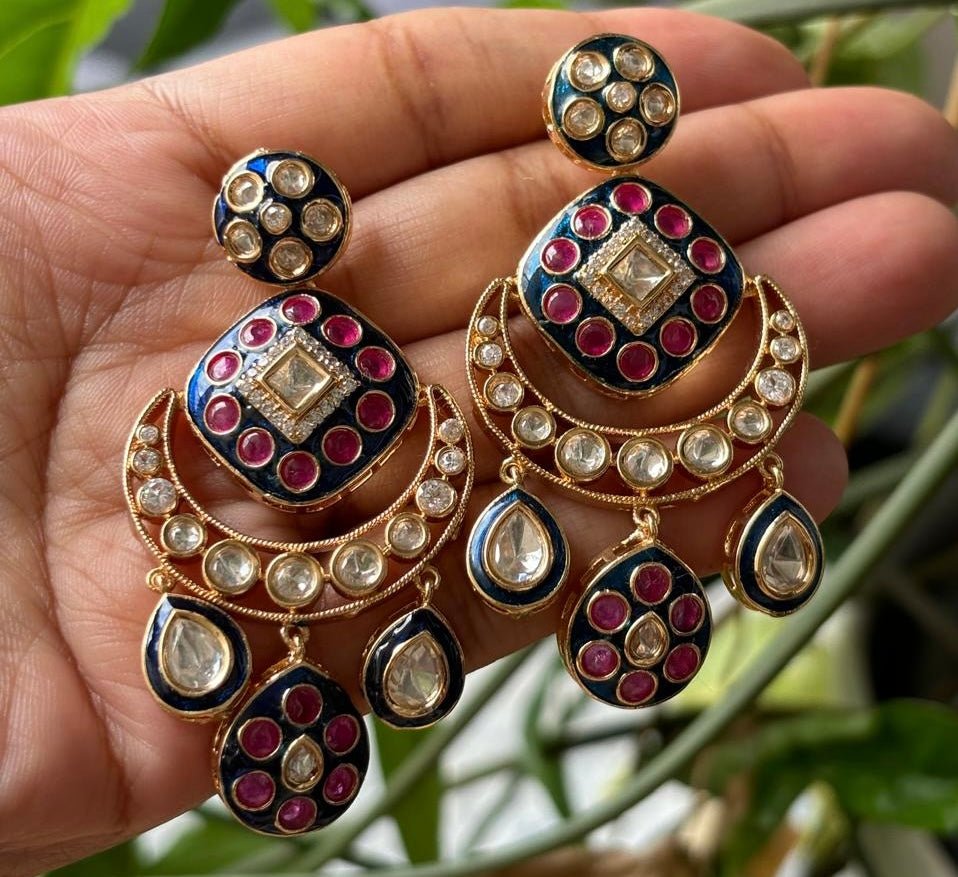 Exclusive Meenakari Designer Necklace Set with Lovely Earrings - MR Jewels