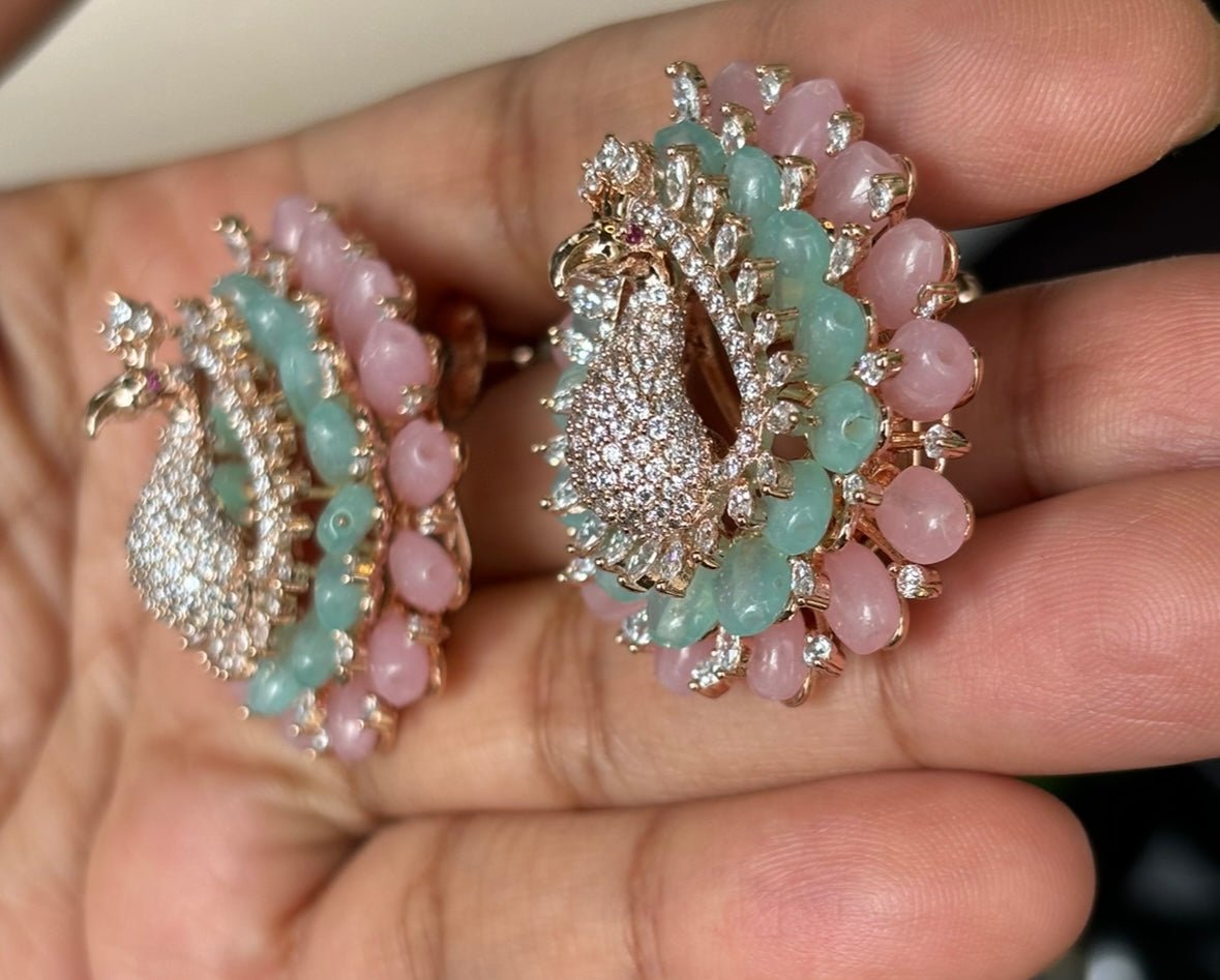 Exclusive Peacock Diamond Studs - MR Jewels