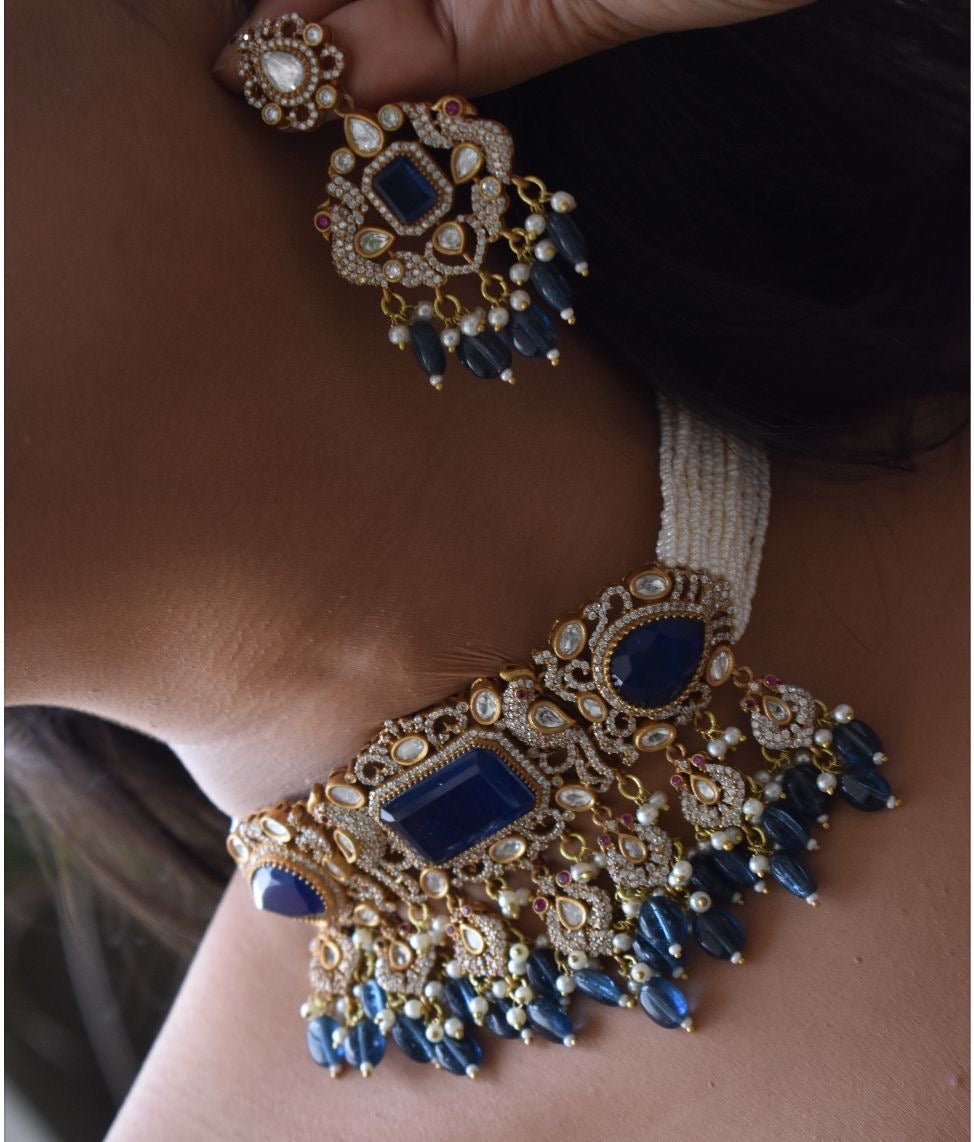 Exclusive Peacock Kundan choker set - MR Jewels