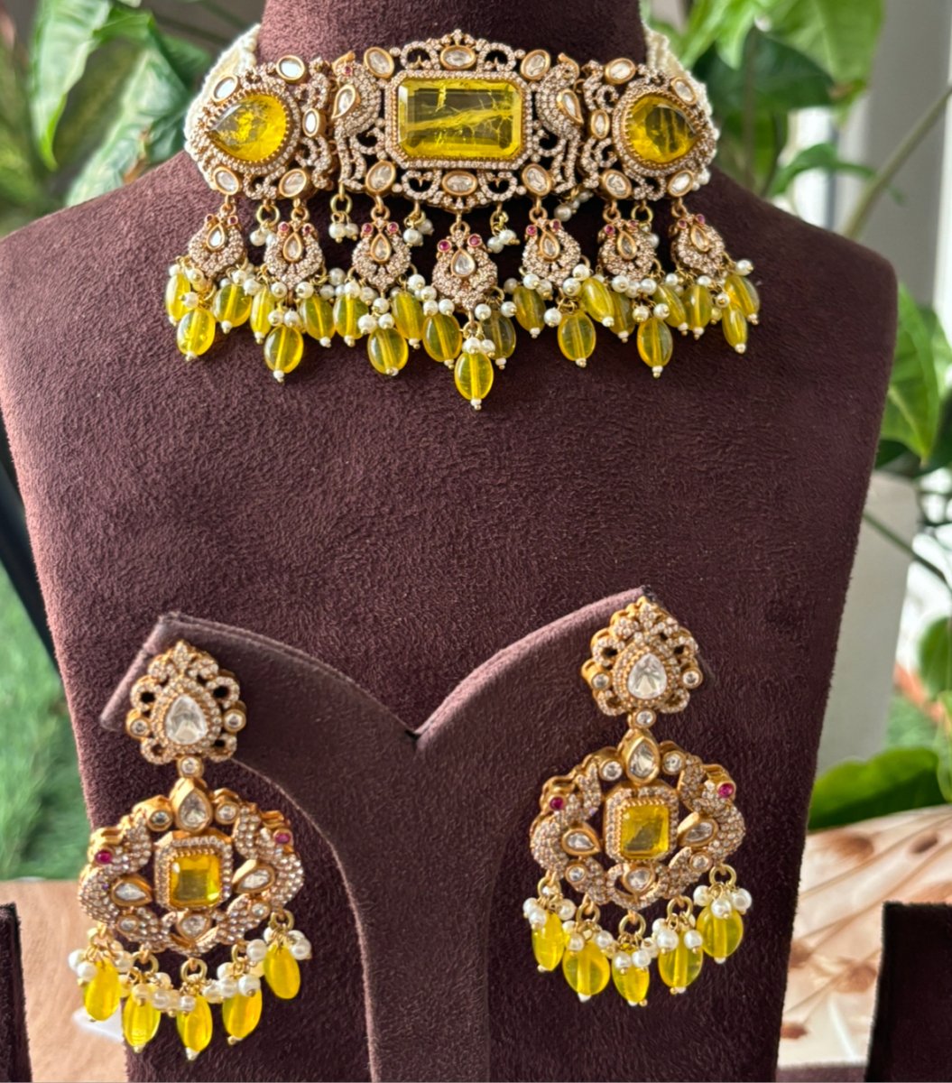 Exclusive Peacock Kundan choker set - MR Jewels