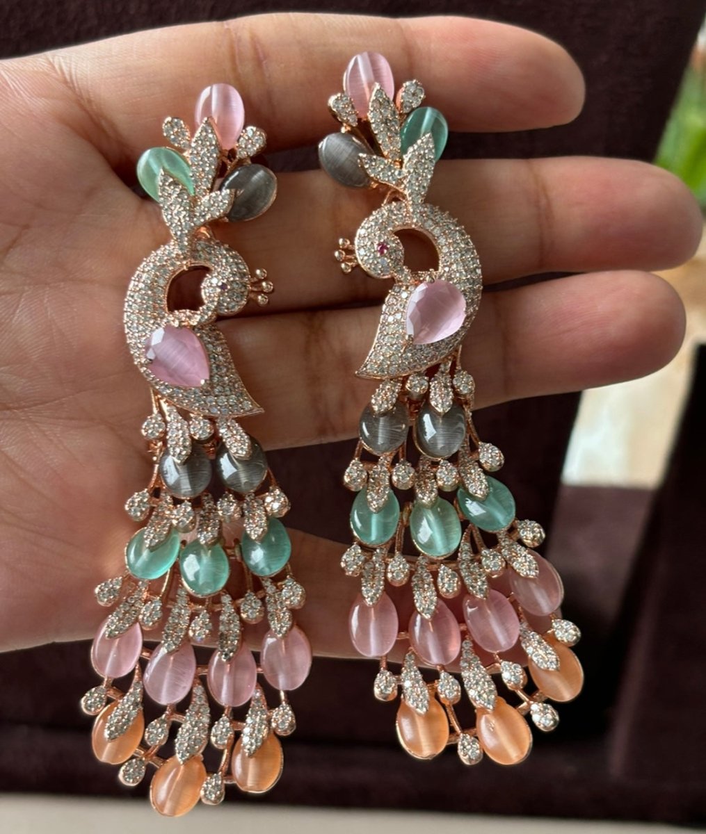 Exclusive Peacock Long Earrings - MR Jewels