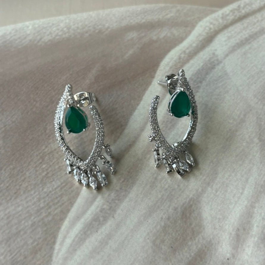 Exclusive quality emerald diamond earrings - MR Jewels