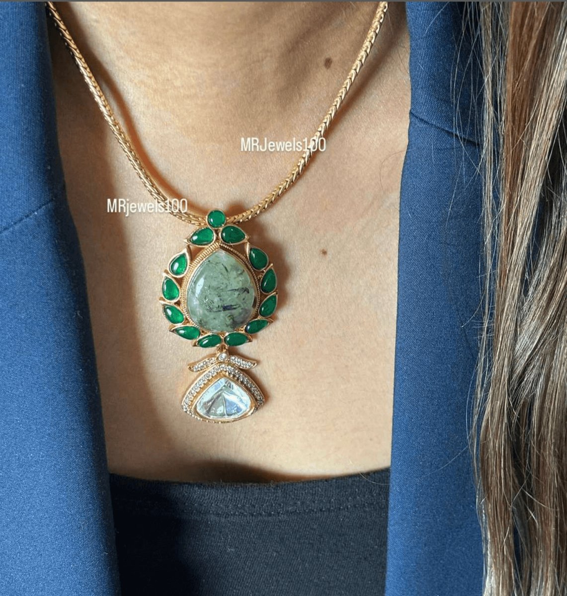 Exquisite Labradorite and Green Onyx Jewelry Set - Elevate Your Elegance - MR Jewels