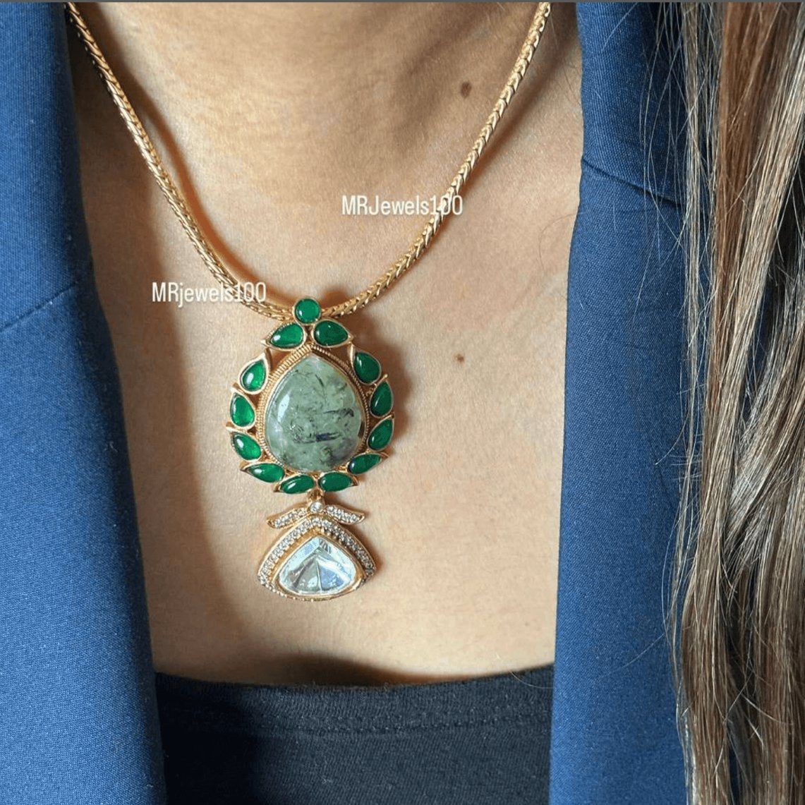 Exquisite Labradorite and Green Onyx Jewelry Set - Elevate Your Elegance - MR Jewels