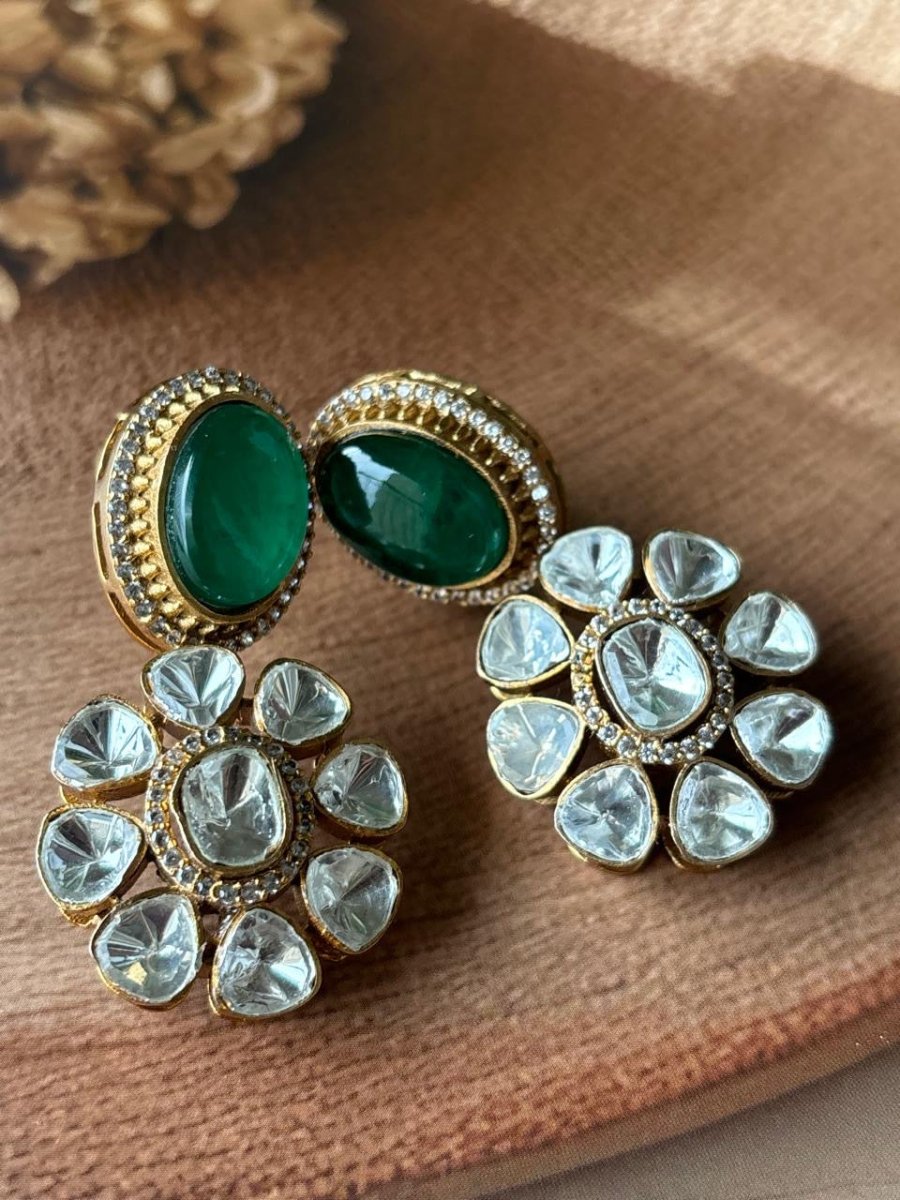 Exquisite Peacock Emerald Necklace Set and Earrings - MR Jewels