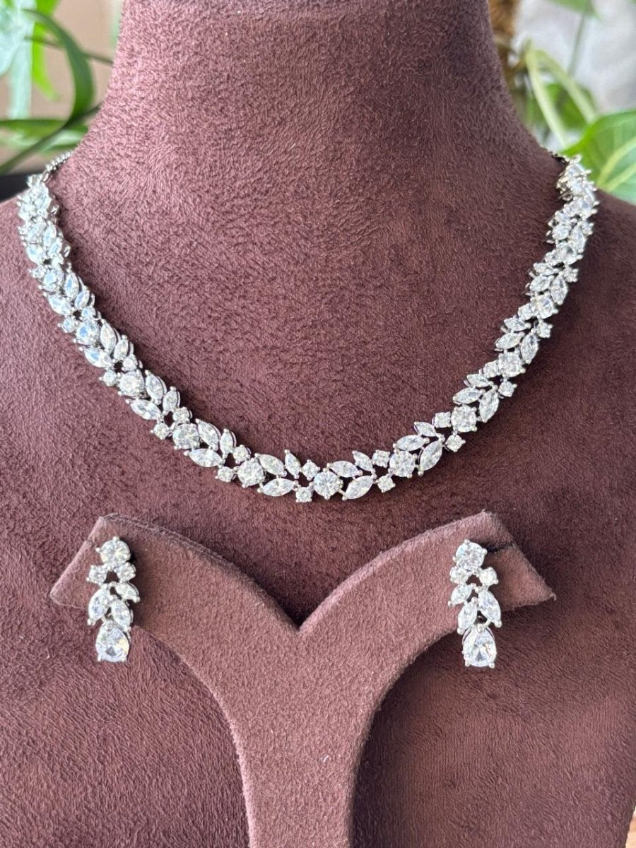 Finest quality American diamond Necklace set - MR Jewels