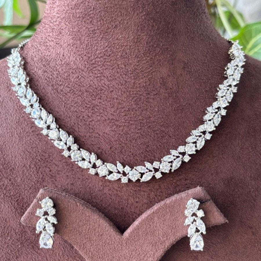 Finest quality American diamond Necklace set - MR Jewels