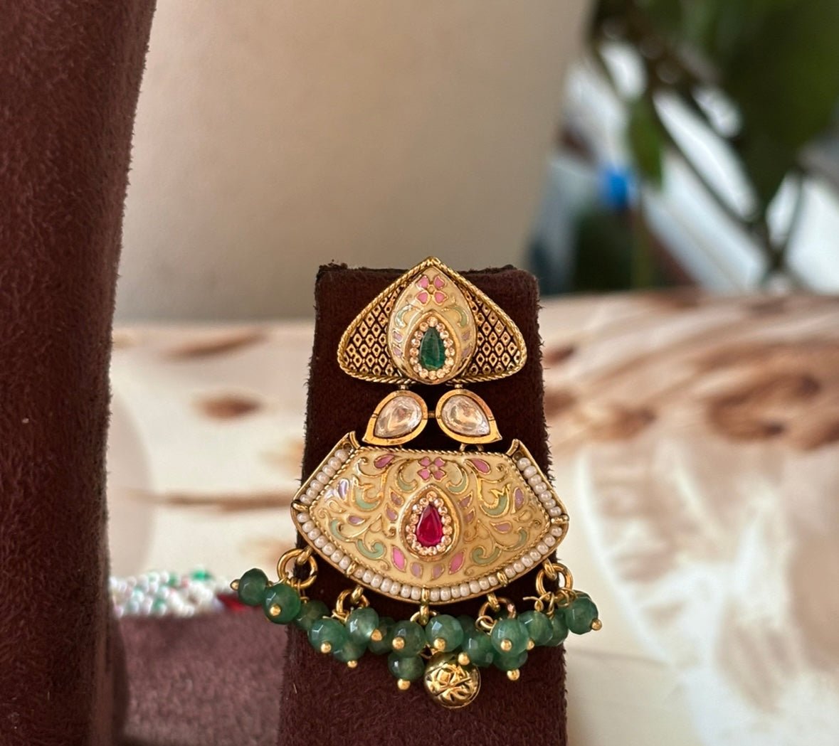 Gaurangi Royal Mughal Enamel Choker Set - MR Jewels