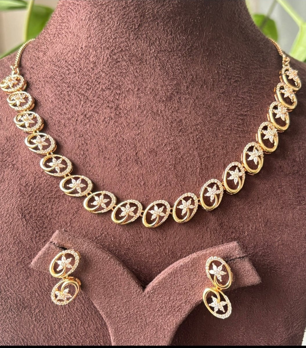 Gold plated Designer necklace set - MR Jewels