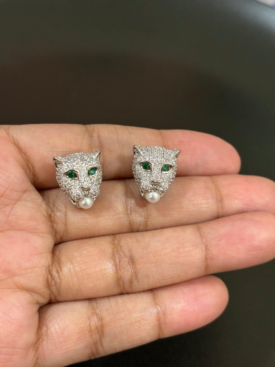 Green Eyed Panther Pendant Set - MR Jewels