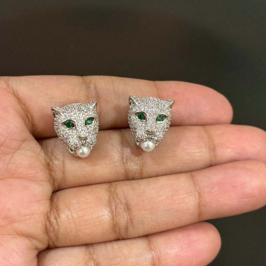 Green Eyed Panther Pendant Set - MR Jewels