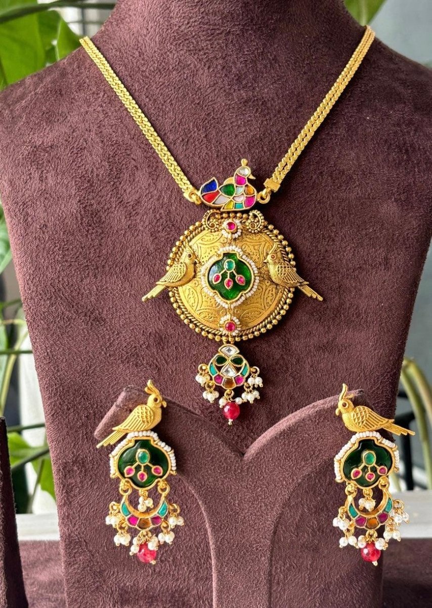 Indo western Bird Designer Set - MR Jewels