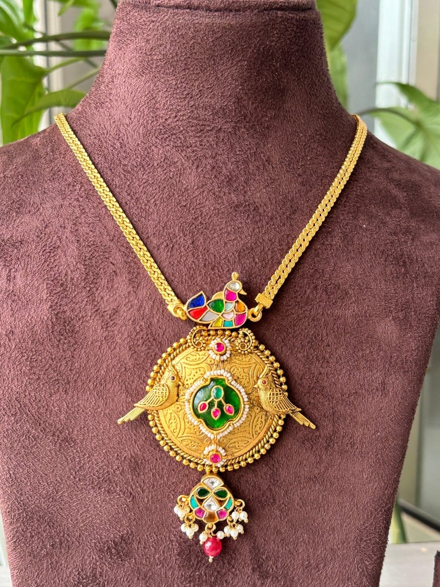 Indo western Bird Designer Set - MR Jewels