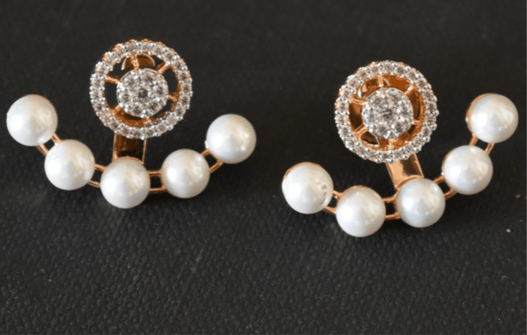 Luxe Pearl Diamond Cascade Earrings - MR Jewels