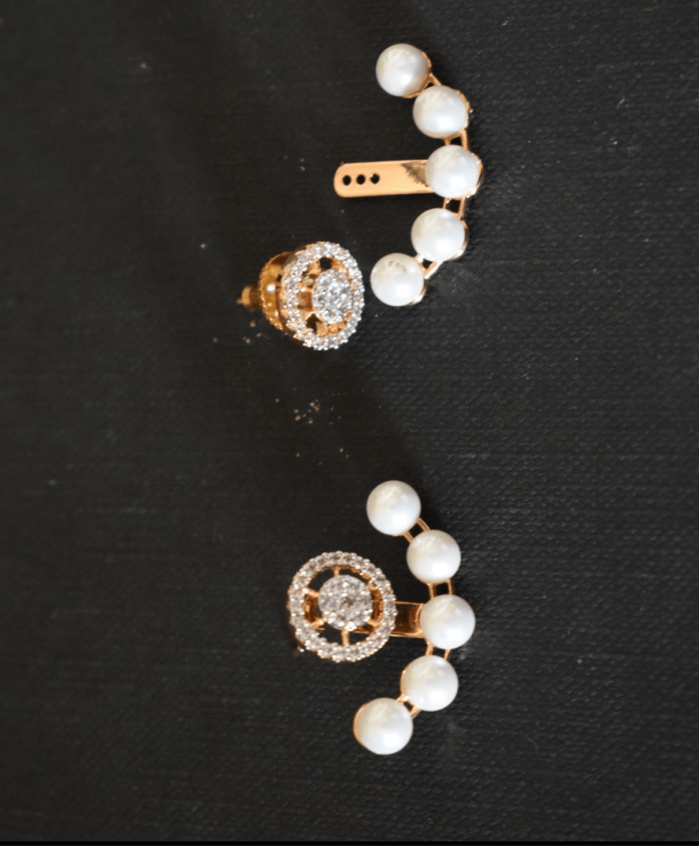 Luxe Pearl Diamond Cascade Earrings - MR Jewels