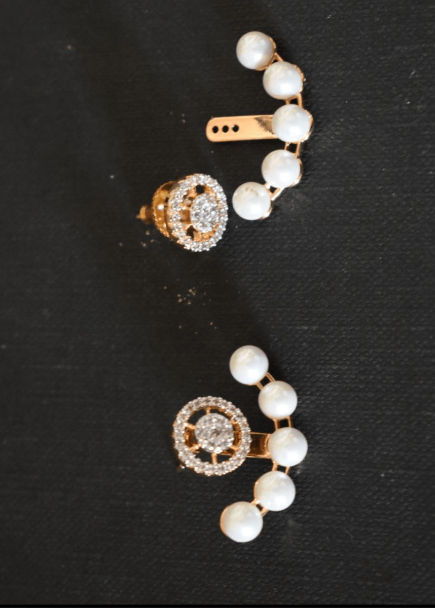 Luxe Pearl Diamond Cascade Earrings - MR Jewels