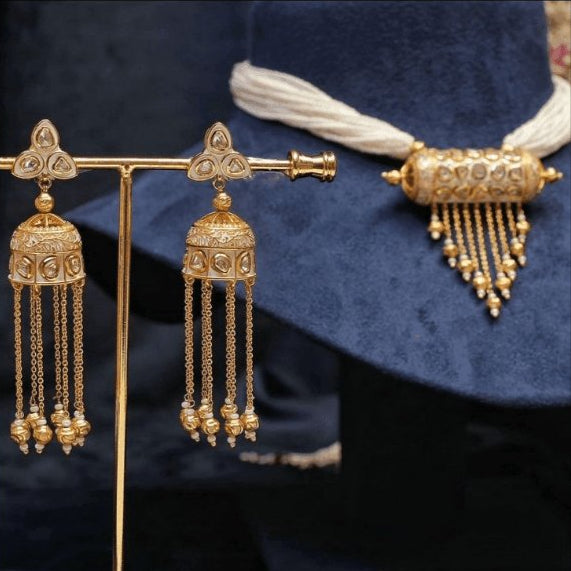 Luxurious Pearl Choker and Intricate Jhumkas - MR Jewels