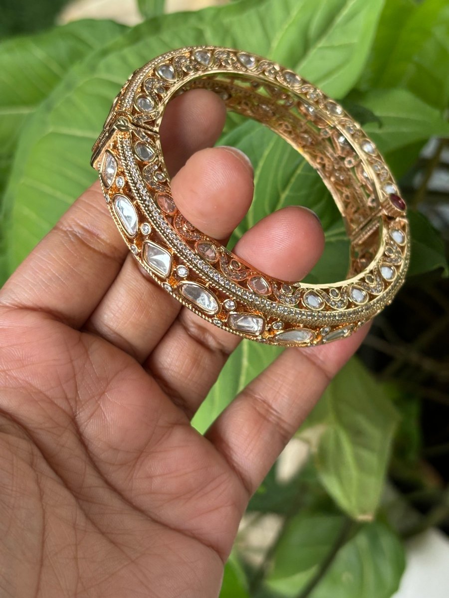Majestic Allure uncut Polki Bangle