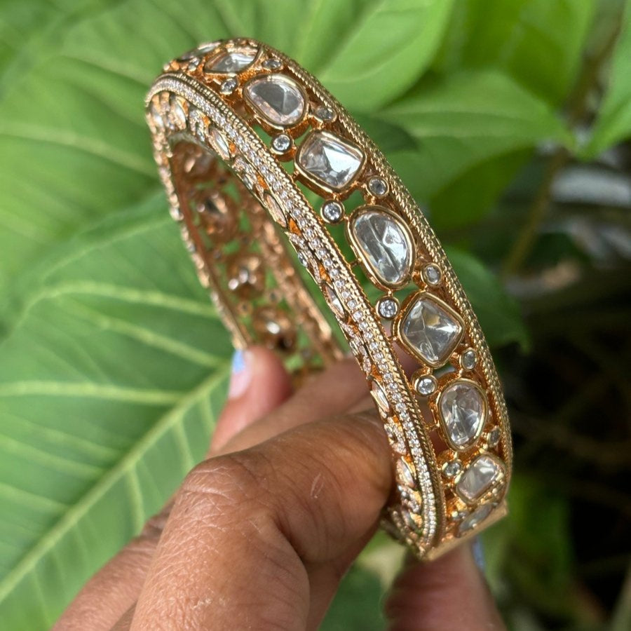 Majestic Allure uncut Polki Bangle - MR Jewels