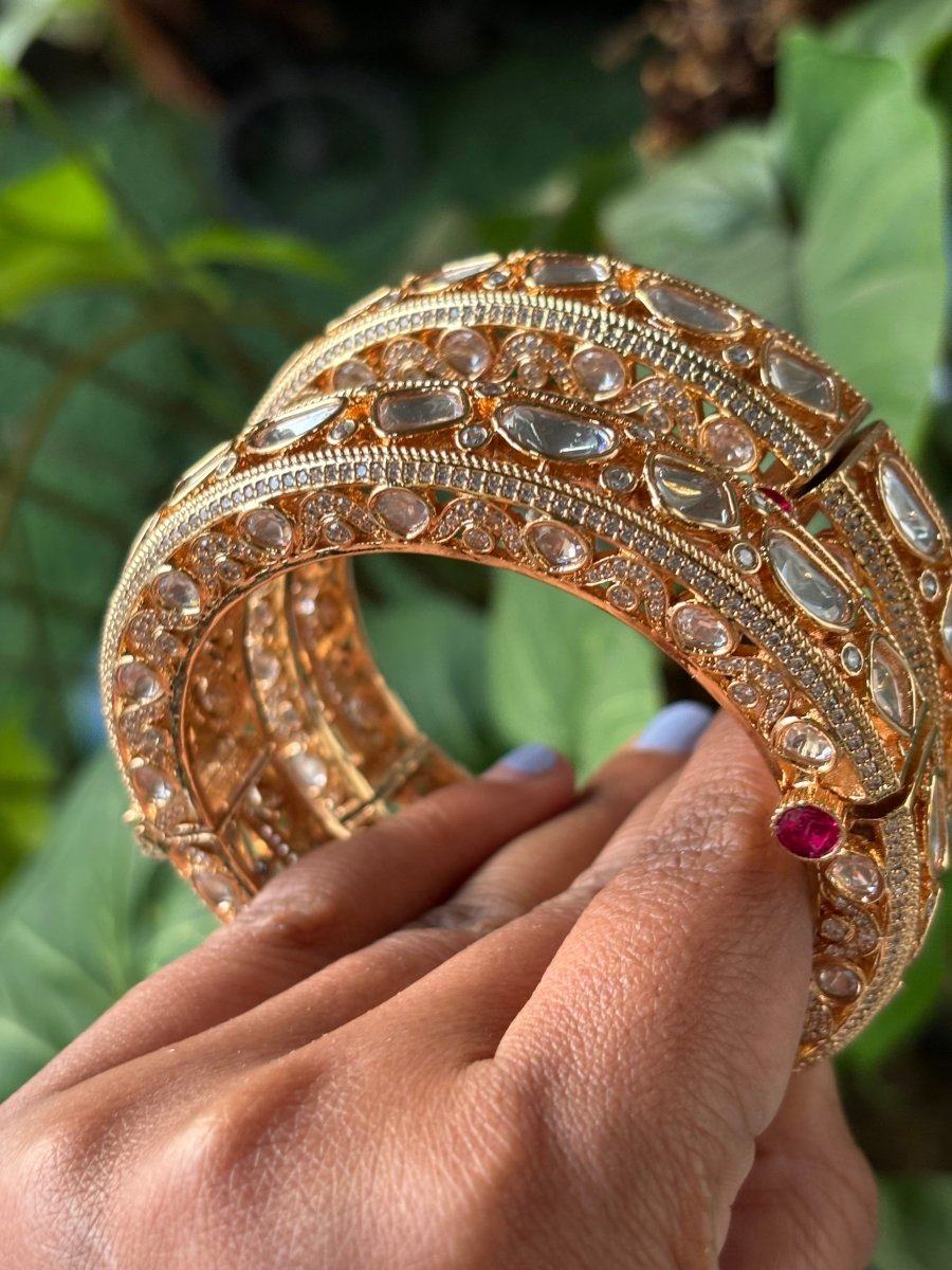 Jewels Zar Bangles Designs Buy 22Kt Lustrous Rhodium Plated Fancy