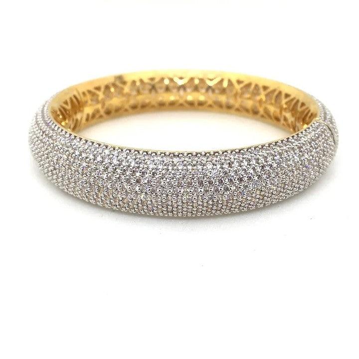 Micron Gold Plated Bracelet with Diamond stones - MR Jewels