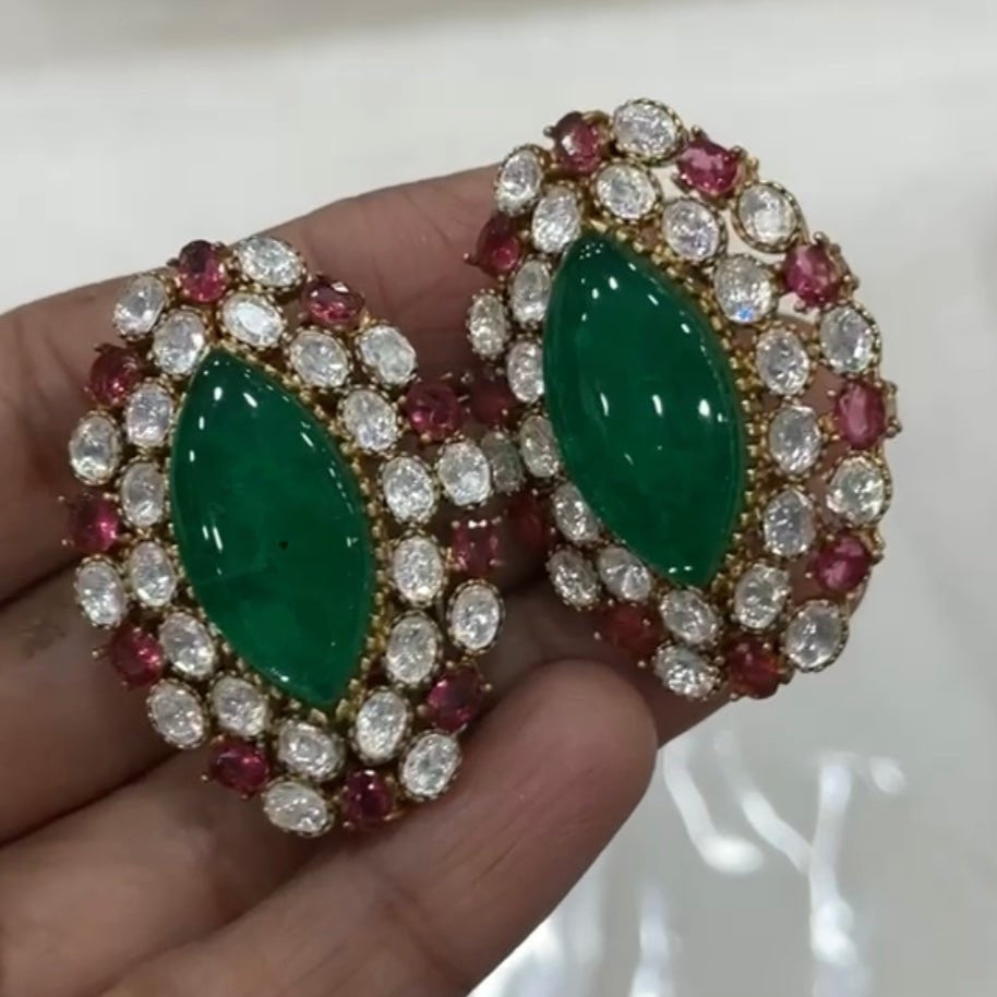 Moissanite Doublet stones stud - MR Jewels