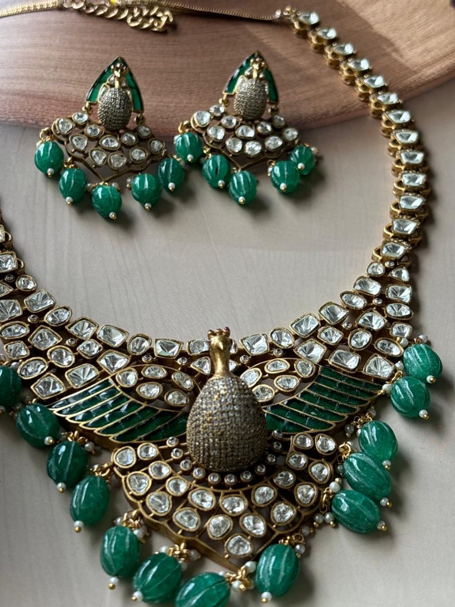 Moissanite Peacock Necklace - MR Jewels