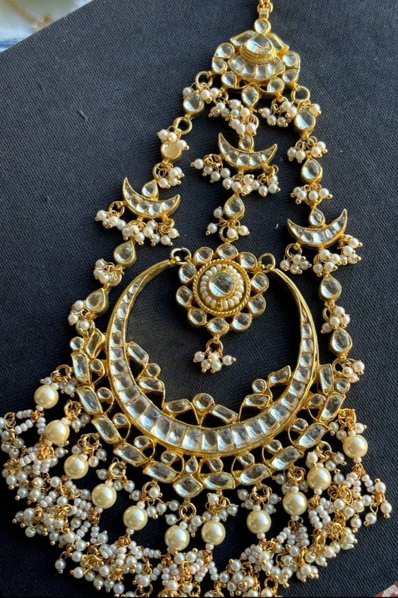 Moonlight Glory Pachi Kundan Bridal Passa - MR Jewels
