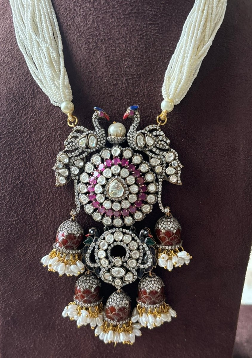 Morni Antique Peacock Necklace Set - MR Jewels