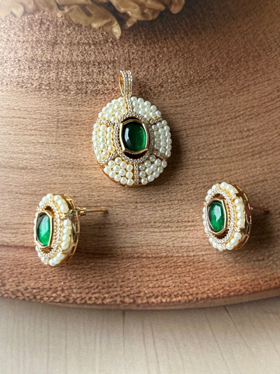 Most Demanding Ruby and Emerald Pendant set - MR Jewels