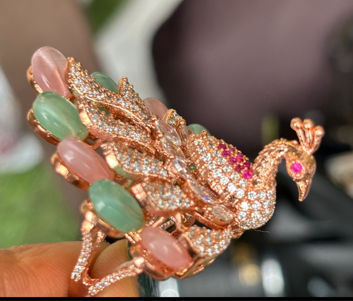 Peacock Cocktail Ring - Free size - MR Jewels