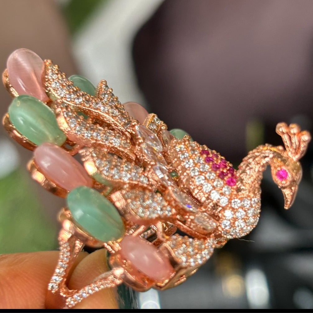 Peacock Cocktail Ring - Free size - MR Jewels