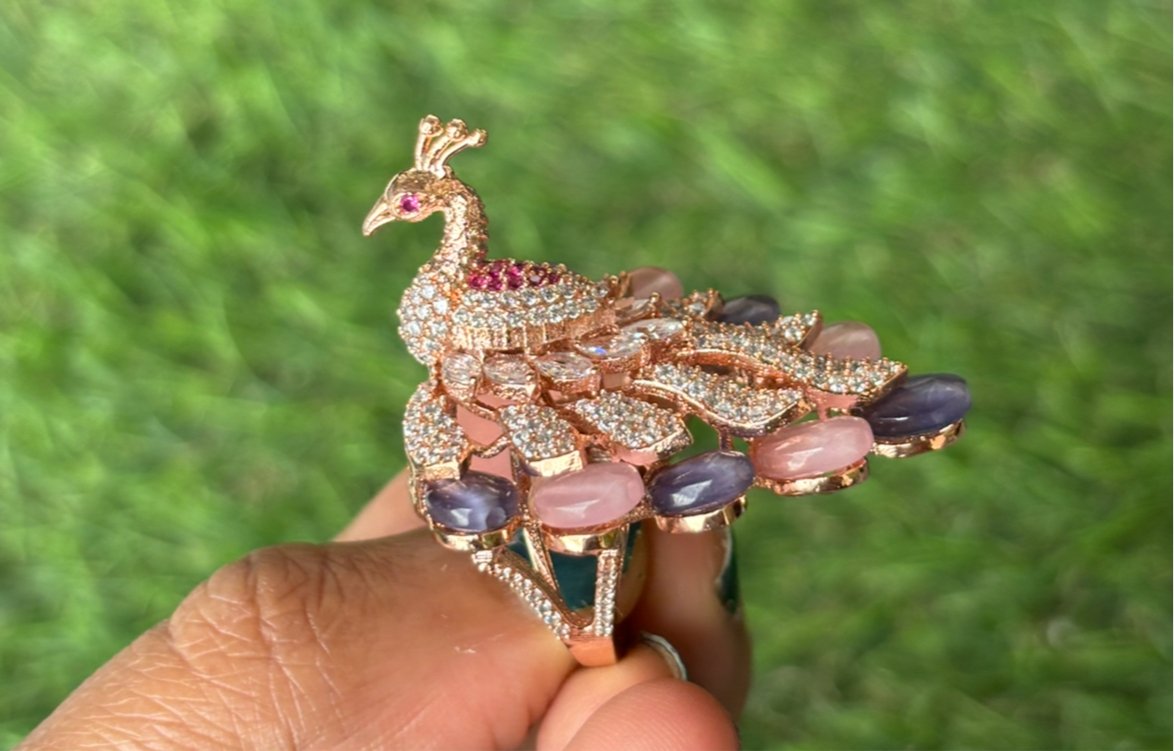 Peacock Cocktail Ring - Free size - MR Jewels