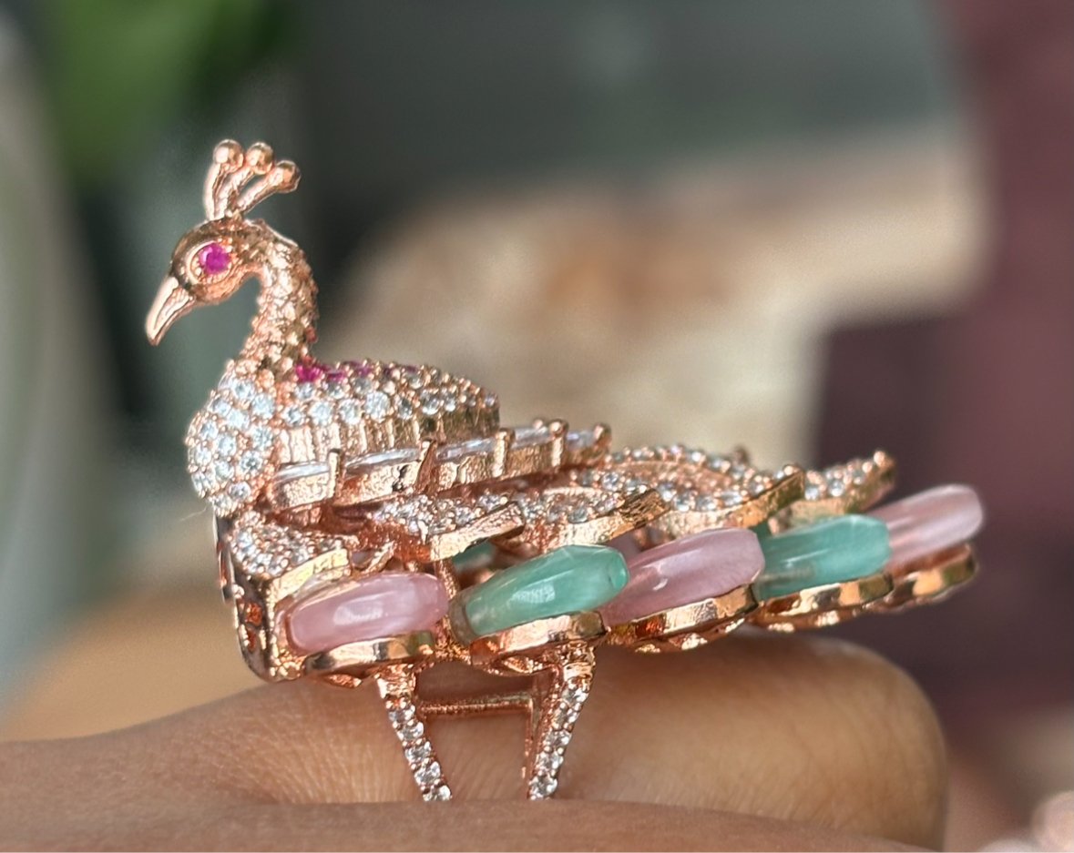 Peacock Cocktail Ring - Free size - MR Jewels