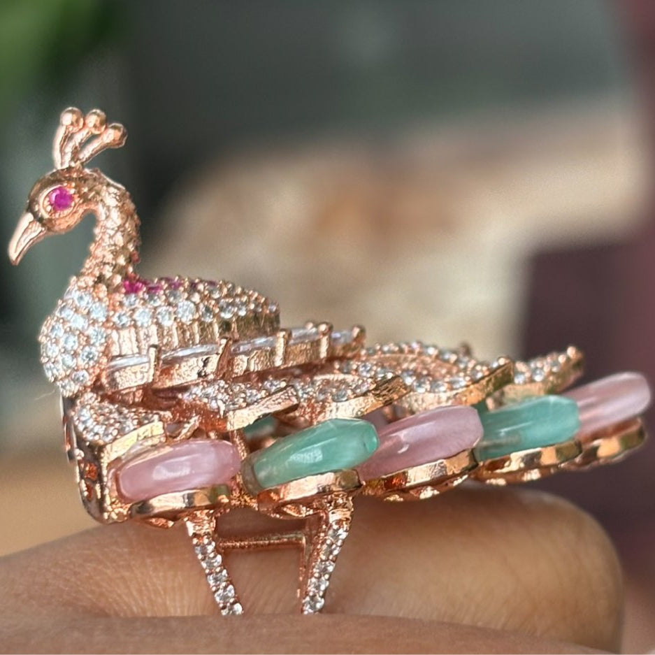 Peacock Cocktail Ring - Free size - MR Jewels