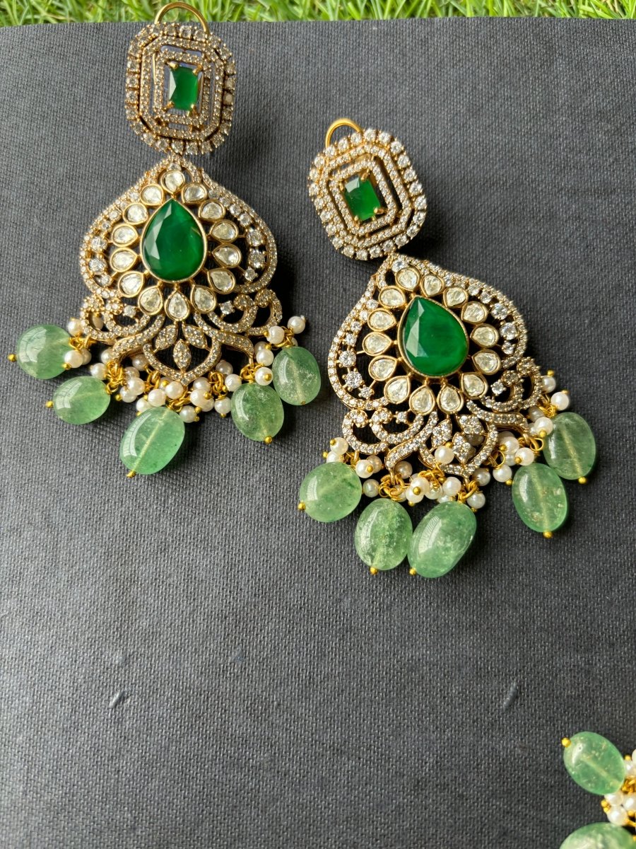 Peacock Exclusive designer Necklace set with matching earrings - MR Jewels