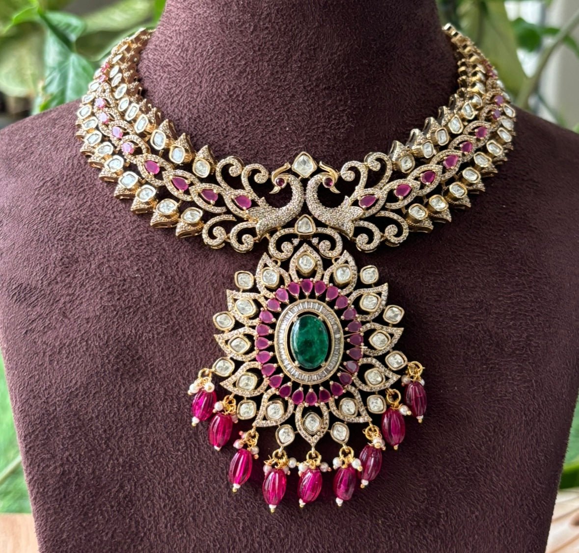 Peacock Glory Designer Necklace Set - MR Jewels