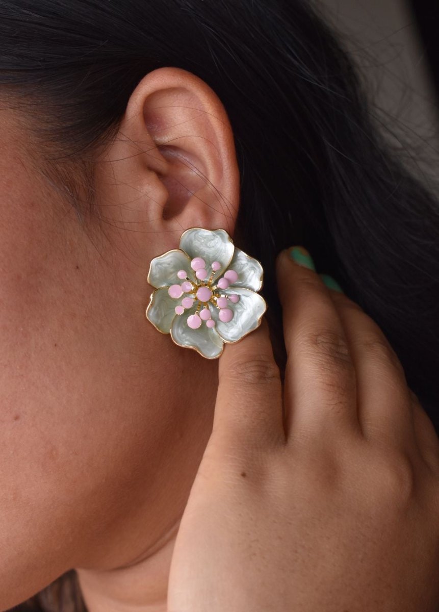 Petal Perfection Enamel Earrings - MR Jewels