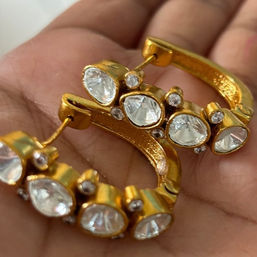 Polki hoops - MR Jewels