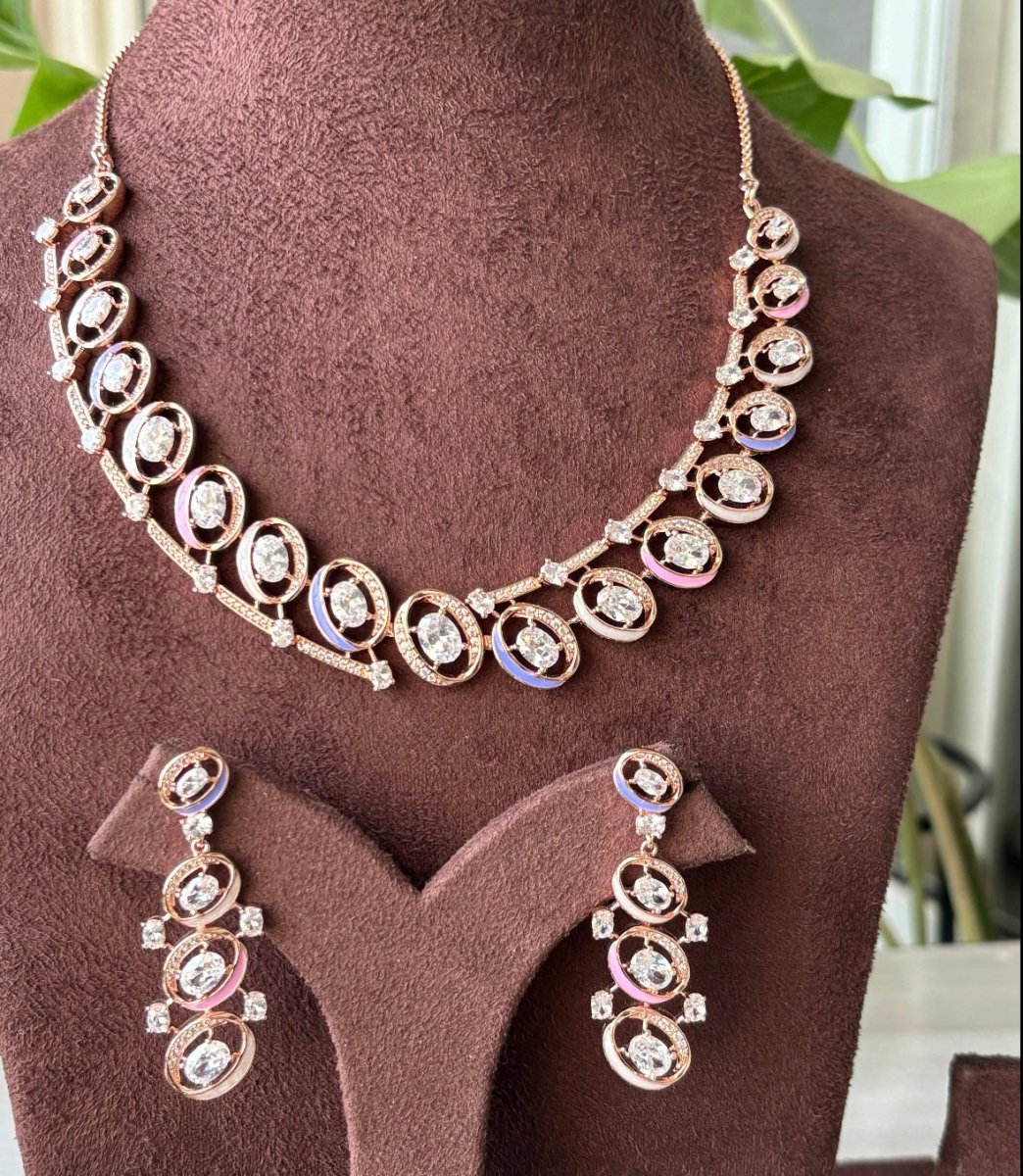 Premium Meenakari Enamel Necklace set - MR Jewels