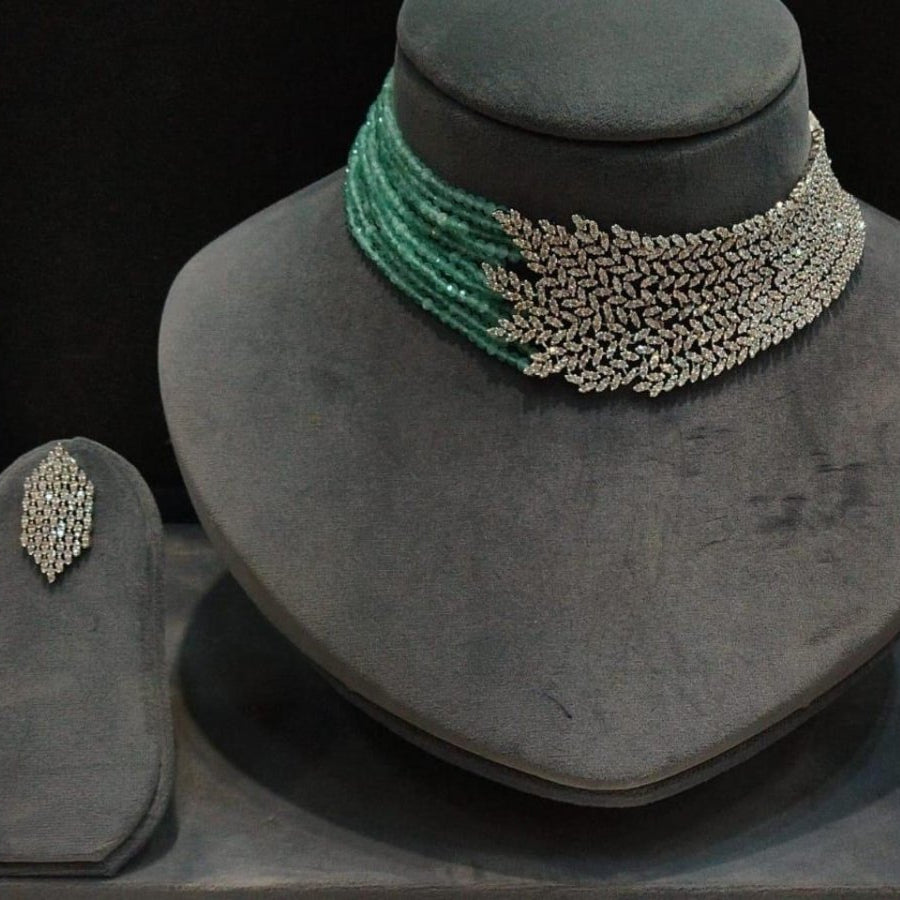 Premium Quality cz zircon necklace AAA+ with earrings - MR Jewels