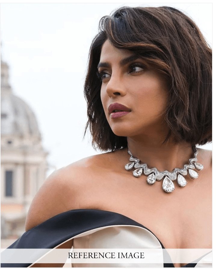 Priyanka chopra styled Exquisite Jewelry Set with Emerald Accents and Intricate Detailing - MR Jewels