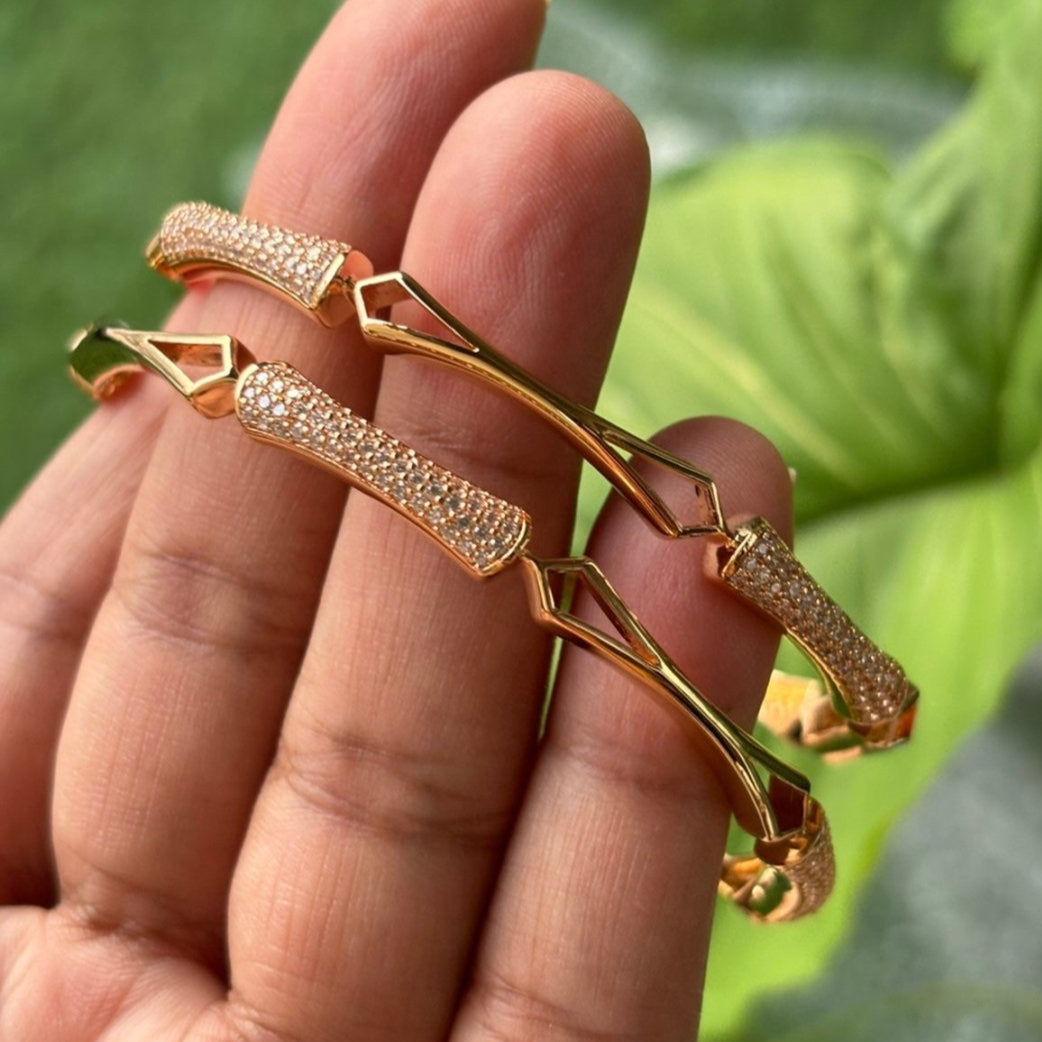 Radiant Arc Designer Bangles - pair of 2 - MR Jewels