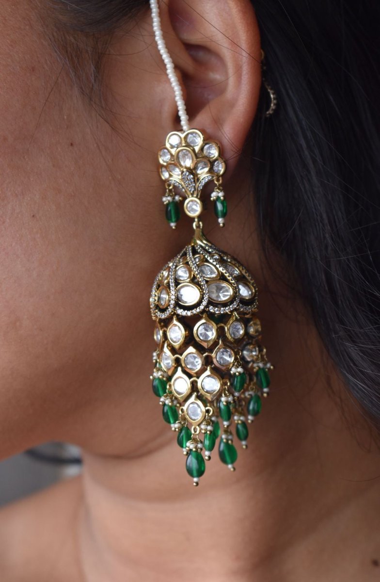 Rani Chandrika Kundan Jhumkas - MR Jewels