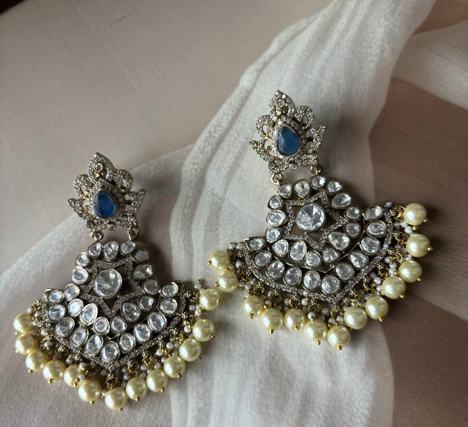 Real Moissanite Blue earrings - MR Jewels