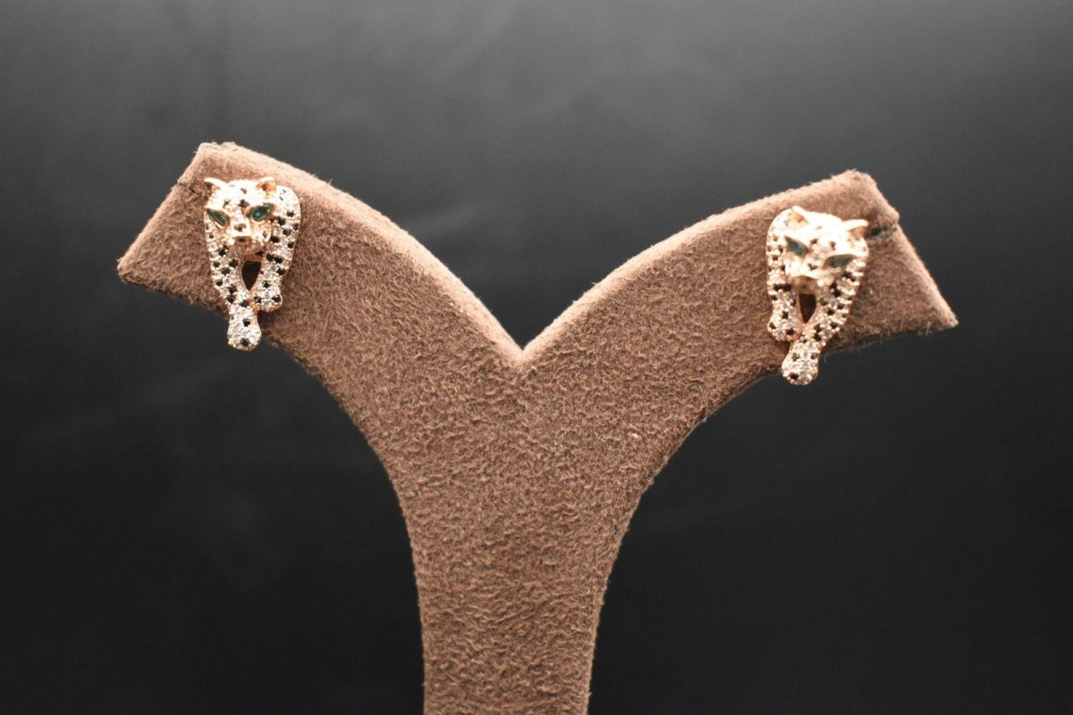 Rose Gold Panther High Quality Daily Wear Earring - MR Jewels