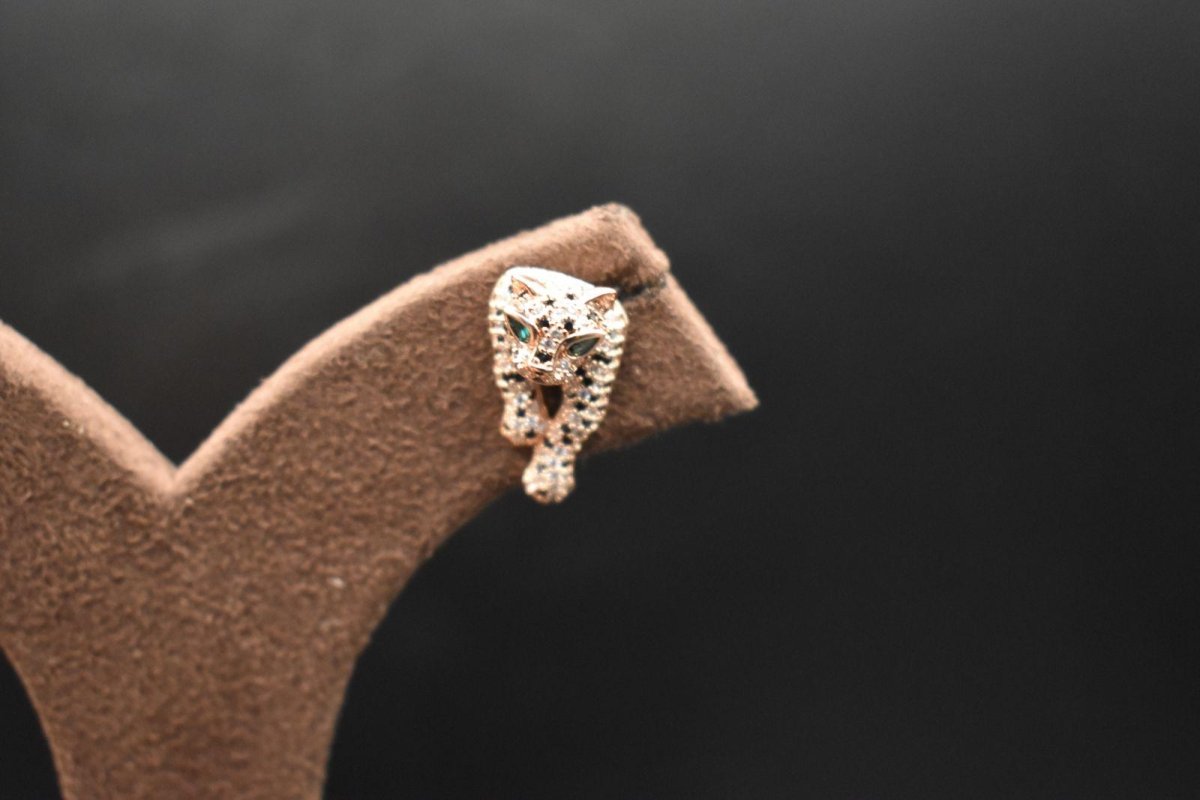 Rose Gold Panther High Quality Daily Wear Earring - MR Jewels