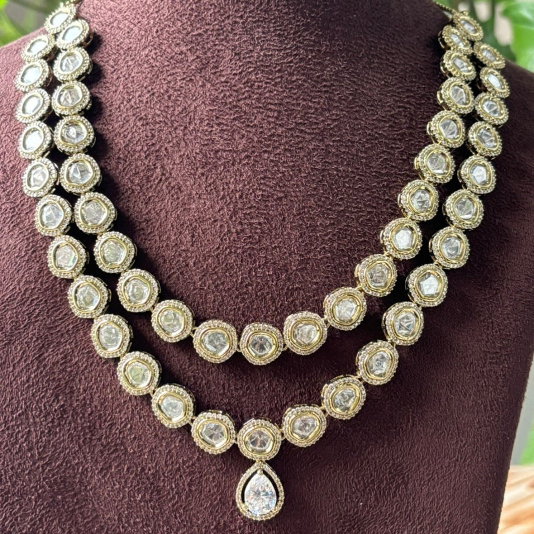 Royal Allure Double Strand Necklace Set - MR Jewels